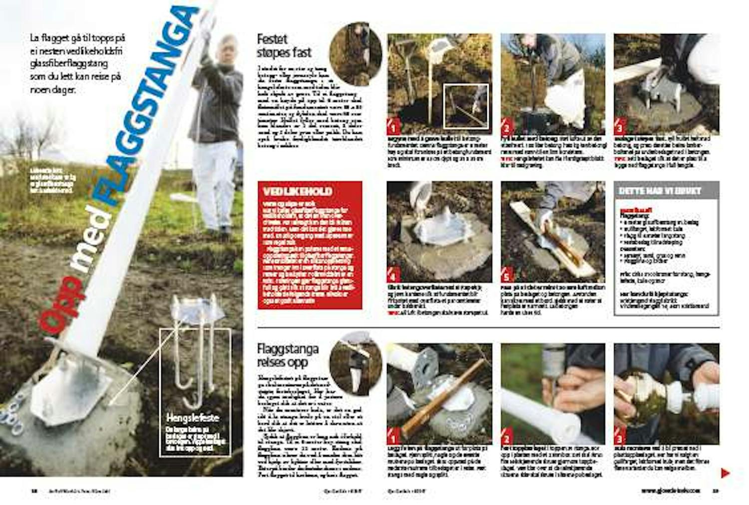 Flaggstang feste Feste til flaggstang